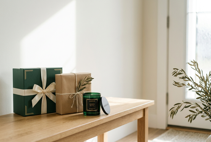 Coffret cadeau LuxeBrume et paquet prêt à offrir